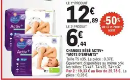 E.Leclerc CHANGES BÉBÉ ACTIV+ 'MOTS D'ENFANTS' offre