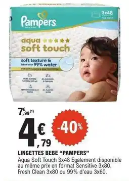 E.Leclerc LINGETTES BÉBÉ “PAMPERS” offre