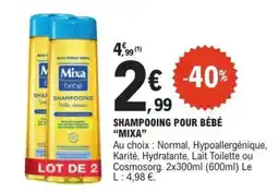 E.Leclerc Shampooing pour bébé Mixa offre