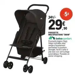E.Leclerc Poussette Multipositions 'Snow' offre