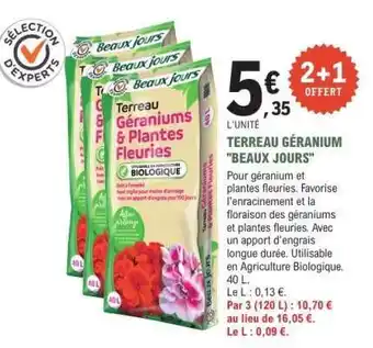 TERREAU GÉRANIUM BEAUX JOURS