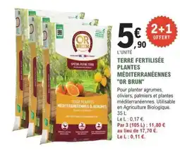 E.Leclerc TERRE FERTILISÉE PLANTES MÉDITERRANÉENNES OR BRUN offre