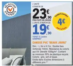 E.Leclerc CANISSE PVC 'BEAUX JOURS' offre