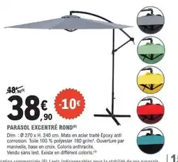 E.Leclerc PARASOL EXCENTRÉ ROND offre