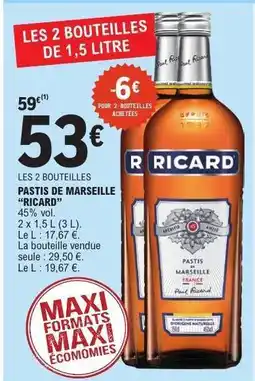 E.Leclerc Pastis de Marseille 'Ricard' offre