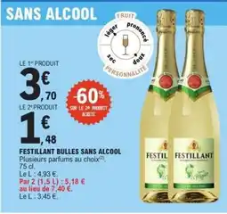 E.Leclerc FESTILLANT BULLES SANS ALCOOL offre
