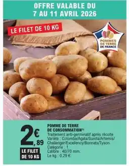 E.Leclerc POMME DE TERRE DE CONSOMMATION offre