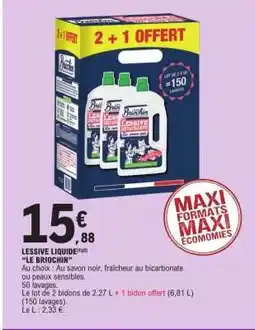 E.Leclerc LESSIVE LIQUIDE LE BRIOCHIN offre