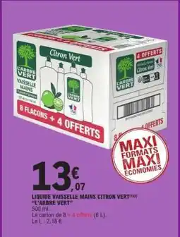E.Leclerc LIQUIDE VAISSELLE MAINS CITRON VERT offre