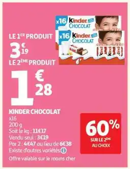 Auchan KINDER Chocolat offre