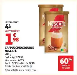 Auchan Cappuccino Soluble Nescafé offre