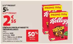 Auchan CÉRÉALES CHOCOLAT NOISETTE TRÉSOR KELLOGG'S offre