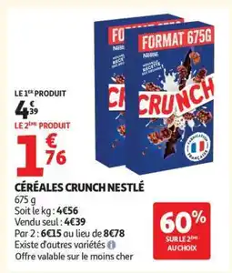 Auchan Céréales Crunch Nestle offre