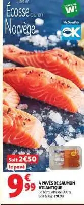 Auchan 4 Pavés De Saumon Atlantique offre