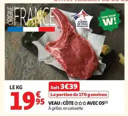 Auchan Veau : Côte*** Avec Os offre