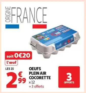 Auchan Oeufs Plein Air Cocorette offre
