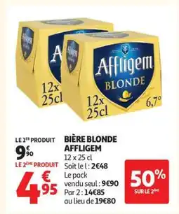 Auchan Bière Blonde Affligem offre
