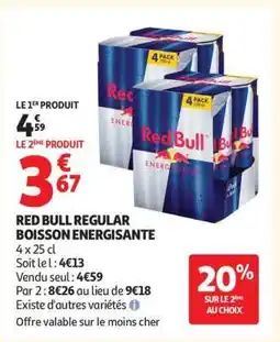Auchan Red Bull Regular Boisson Energissante offre