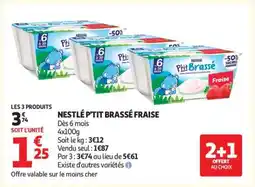 Auchan NESTLÉ P'TIT BRASSÉ FRAISE offre