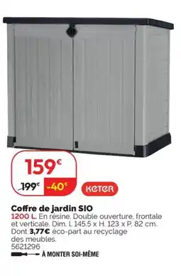 Weldom KETER Coffre de jardin sio offre