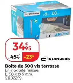 Weldom STANDERS Boite de 500 vis terrasse offre
