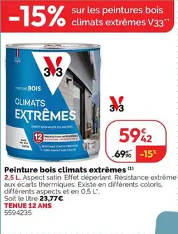 Weldom 3V3 Peinture bois climats extrêmes offre