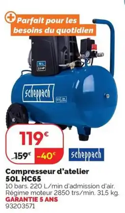 Weldom SCHEPPACH Compresseur d'atelier offre