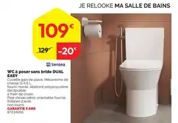 Weldom Wc à poser sans bride dual easy offre