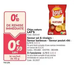 Promocash Lay's - chips nature offre