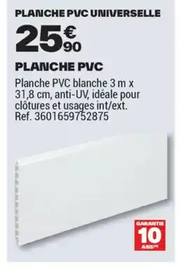 Brico Dépôt PLANCHE PVC UNIVERSELLE offre