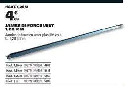 Brico Dépôt JAMBE DE FORCE VERT 1,20-2 M offre