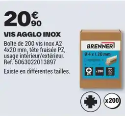 Brico Dépôt VIS AGGLO INOX offre