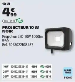Brico Dépôt PROJECTEUR 10 W NOIR offre
