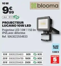 Brico Dépôt PROJECTEUR LUCANO 10W LED offre