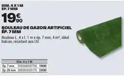 Brico Dépôt ROULEAU DE GAZON ARTIFICIEL ÉP.7 MM offre