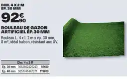 Brico Dépôt ROULEAU DE GAZON ARTIFICIEL ÉP.30 MM offre