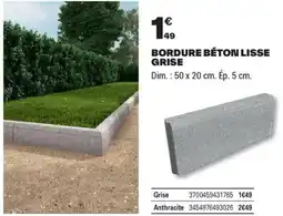Brico Dépôt BORDURE BÉTON LISSE GRISE offre