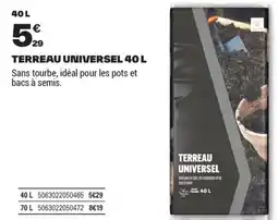 Brico Dépôt TERREAU UNIVERSEL offre