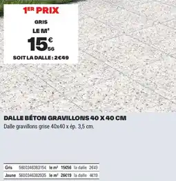Brico Dépôt DALLE BÉTON GRAVILLONS offre