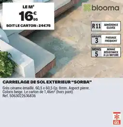 Brico Dépôt CARRELAGE DE SOL EXTERIEUR SORBA offre