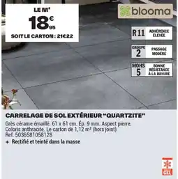 Brico Dépôt CARRELAGE DE SOL EXTÉRIEUR QUARTZITE offre