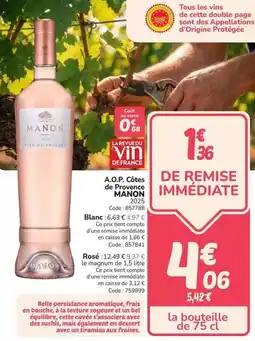 Promocash Tous - a.o.p. côtes de provence offre