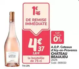 Promocash A.o.p. coteaux d'aix-en-provence offre