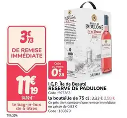 Promocash I.g.p. île de beauté offre