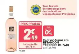 Promocash Tous - i.g.p. var argens gris estandon offre