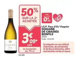 Promocash Bonfils - i.g.p. pays d'oc viognier offre