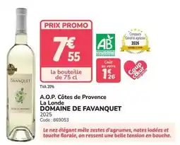 Promocash Promo - a.o.p. côtes de provence la londe offre