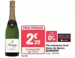 Promocash Brut - vin mousseux blanc de blancs offre
