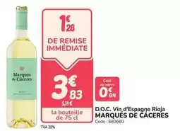 Promocash D.o.c. vin d'espagne rioja offre