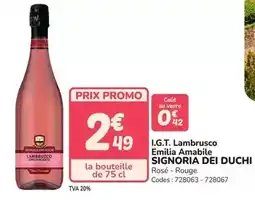 Promocash Promo - i.g.t. lambrusco emilia amabile offre